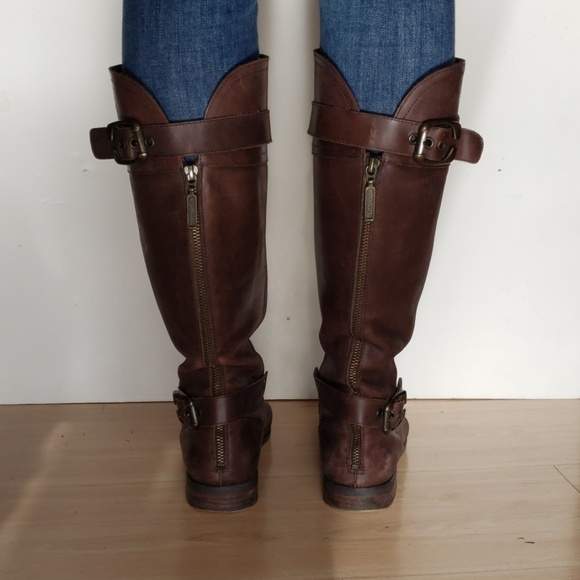 Seychelles Brown Genuine Leather tall boots - Picture 4 of 9